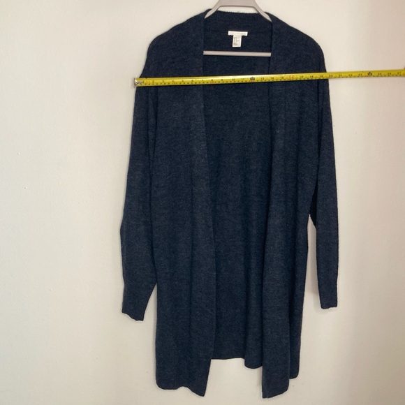 H&M Long Open-Front Navy/Gray Size M Cardigan - Picture 5 of 7